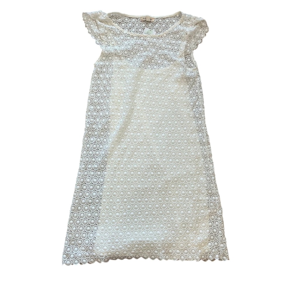 Black Swan Altard State White Crochet Lace Mini Dress Sleeveless Small NEW